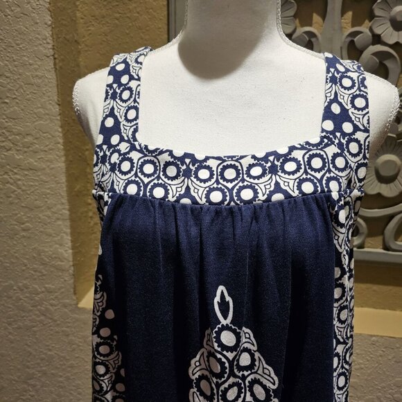 Crown & Ivy Large Sun Dress Boho Garden Party Paisley Beach Cover Nautical NEW - Picture 10 of 10